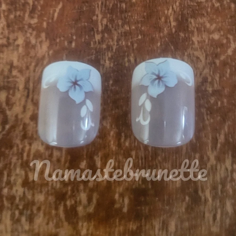 2/$16 Floral French Manicure Press On Nails